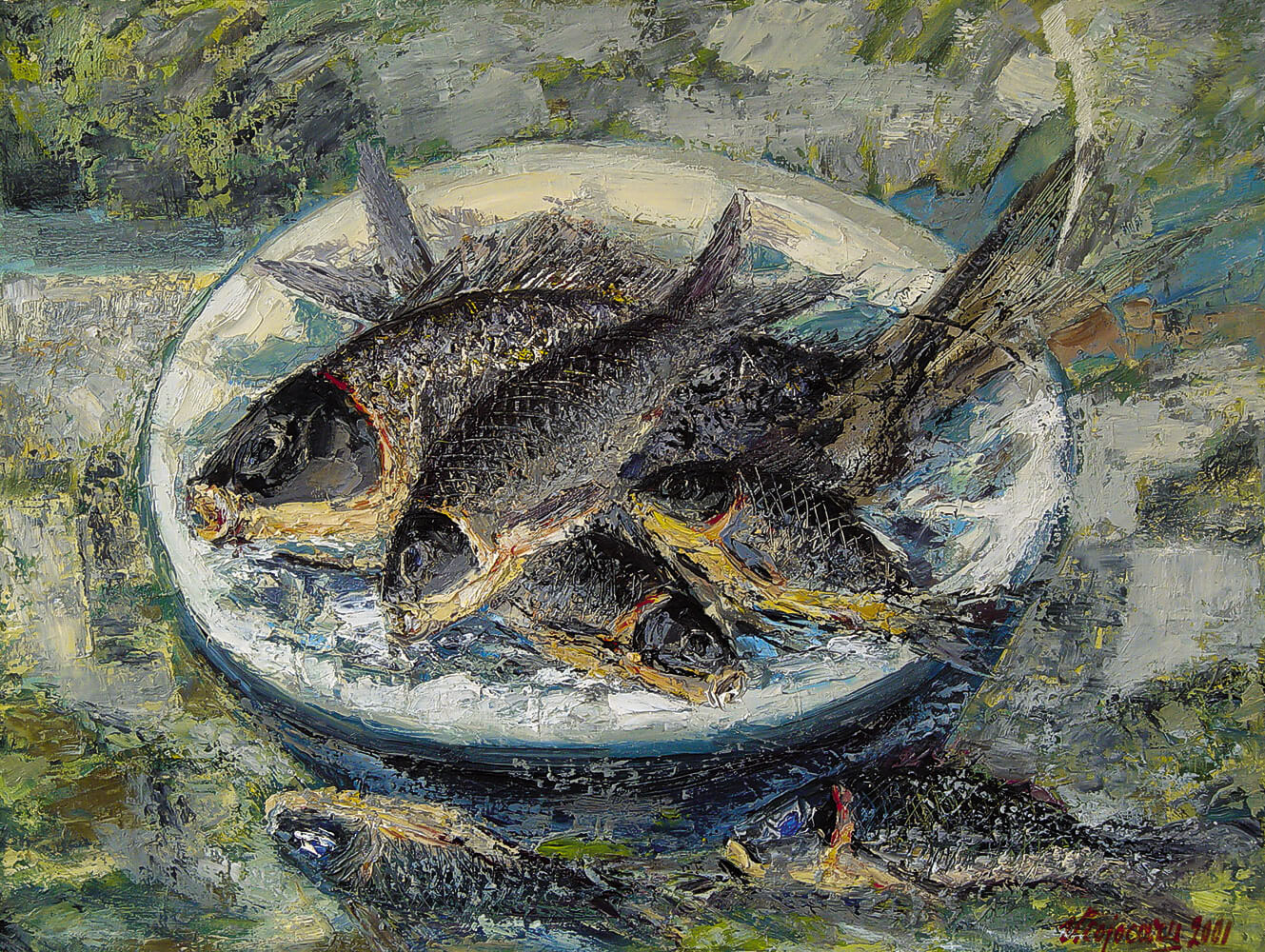 Fish. Painting by Vasile Cojocaru