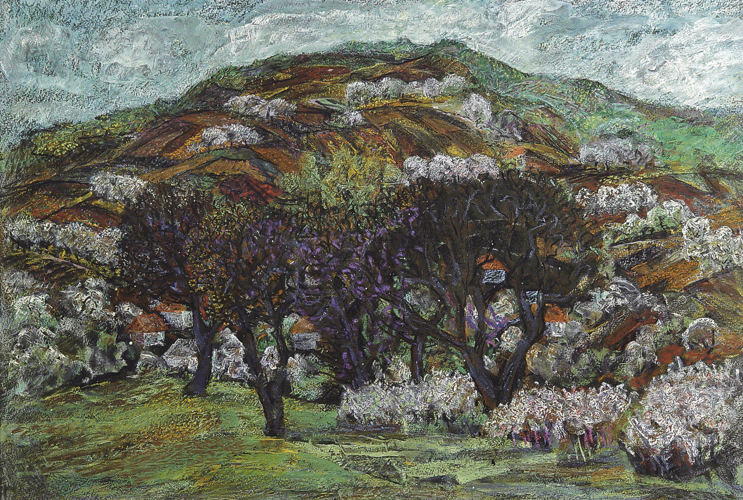Dolna. The Outskirts of the Village. Painting by Vasile Cojocaru